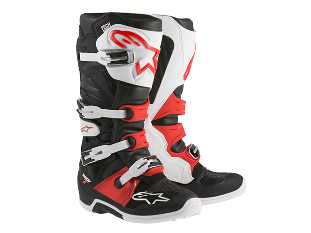 ALPINESTAR TECH 7 MX BOOT - BLACK/WHITE/RED